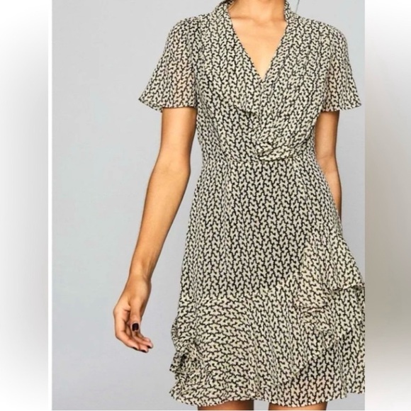 Reiss NWT | Paris Chiffon Ruffle Mini Dress 2 - Picture 10 of 12